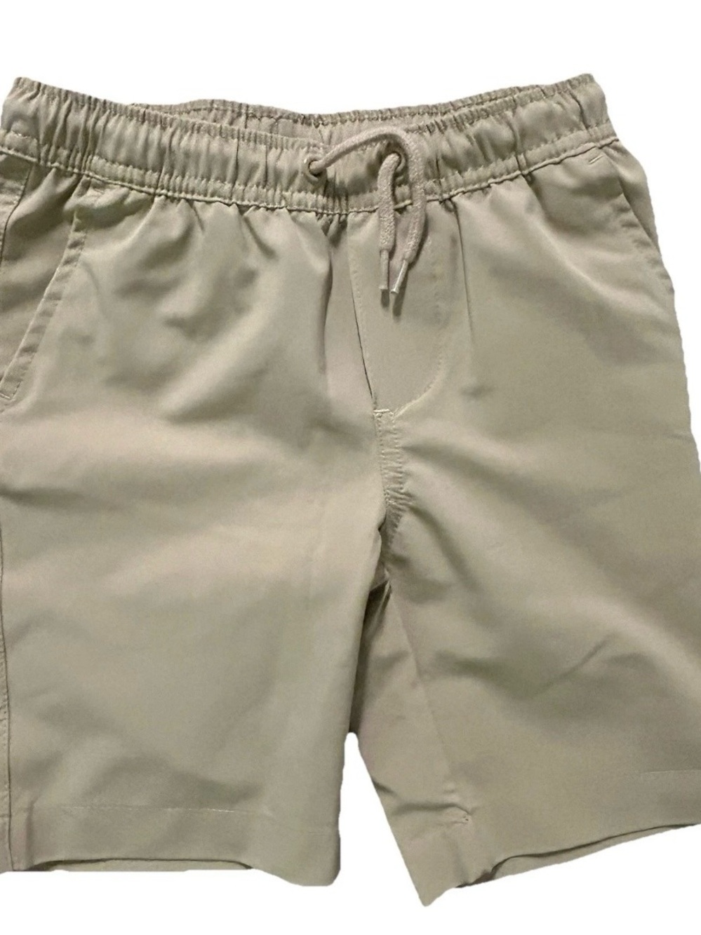 Toddler Boy Nautica School Uniform Black Beige Shorts Elastic Waist Size 4T - Picture 3 of 4